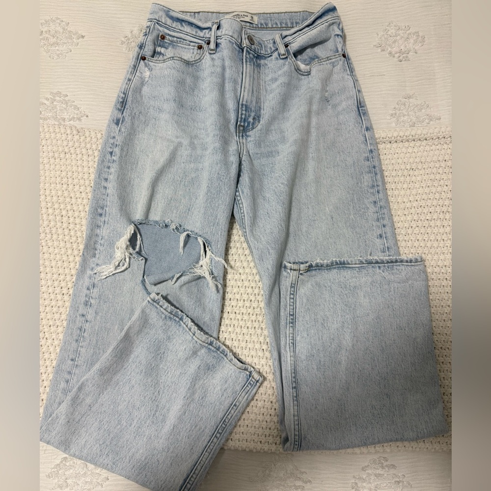 Abercrombie & Fitch Light Wash High Rise Jeans